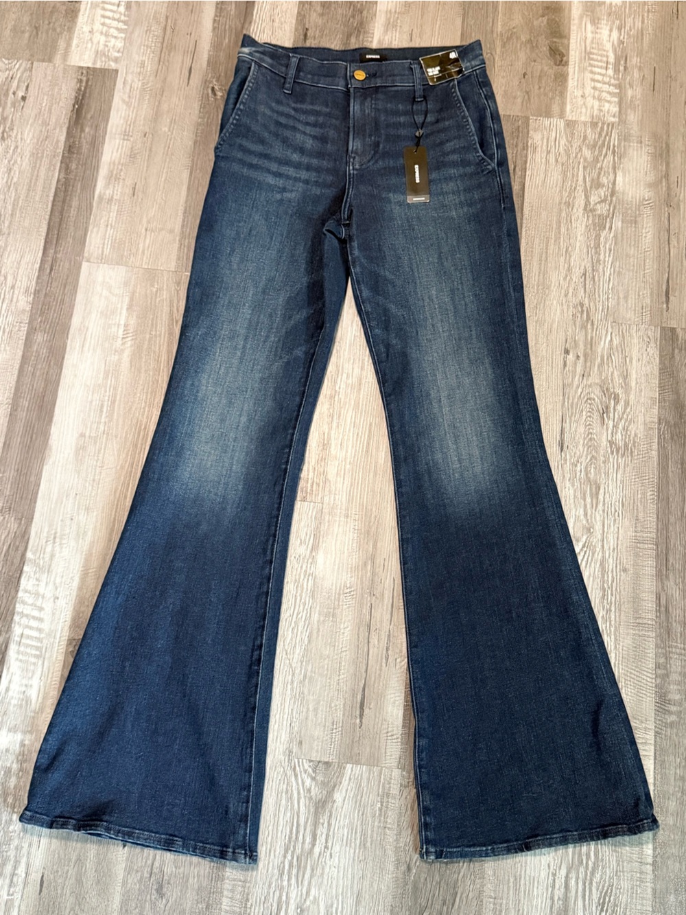 Express Dark Blue Flare Jeans size 4